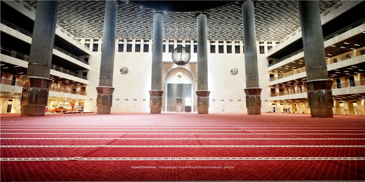 Read more about the article Pengerjaan Karpet di Masjid Istiqlal, Jakarta